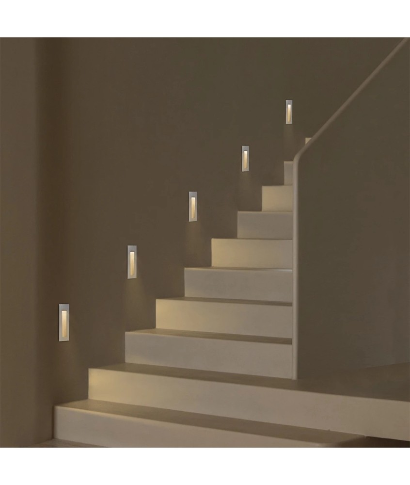 kelvo® STEPART KLV-101-0094 Χωνευτό Φωτιστικό Σκαλοπατιού - Διαδρόμου LED 7W 735lm 45° AC 220-240V Αδιάβροχο IP65 Θερμό Λευκό 2700K - Lumileds SMD Chip & TÜV SÜD Driver - Λευκό Ματ - Μ6.5 x Π6.5 x Υ21cm - Q5.41 x 18.9cm - 5 Χρόνια Εγγύηση